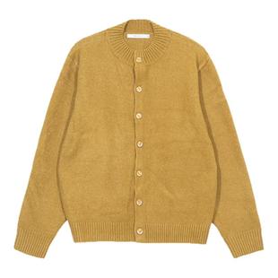 Holocene美式潮牌秋冬高智感衬衫拼接毛衣情侣同款休闲针织衫外套