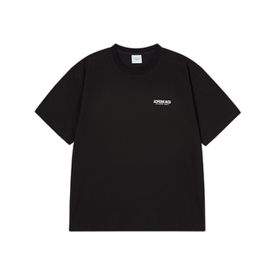 ADLV多色熊绕圈印花图案短袖男女同款圆领T恤休闲纯棉新款上衣潮