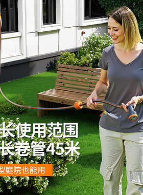 Htwro自动收管浇水神器浇花高压洗车水枪花园家用洒水喷头水管