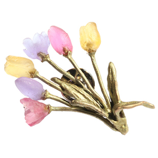 Michael Michaud郁金香胸针胸花衣服别针配饰女款送上司的礼物