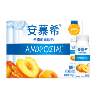 3月伊利安慕希官方旗舰店希腊风味黄桃燕麦酸奶整箱酸牛奶200g*8