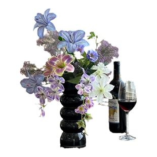 法式花束客厅插花花瓶花艺仿真花轻奢高端假花摆设装饰摆件新年