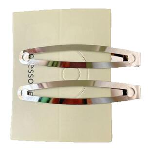 2个卡装冷淡风金属BB夹女基础简约百搭银色水滴长方发夹边夹韩国