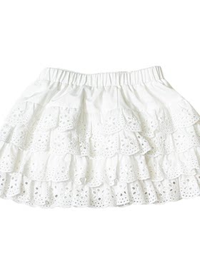 女童春装白色短裙蛋糕裙