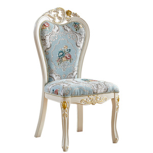 欧式餐椅现代简约美甲靠背凳子单人家用餐厅椅子梳妆椅餐椅宫廷椅