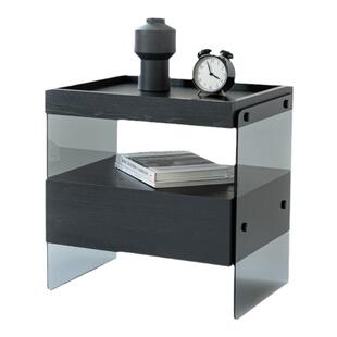 意式极简多功能床头柜北欧简约风卧室床头储物柜现代风床边柜边几