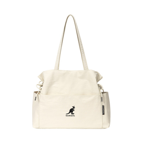 KANGOL抽绳子母托特包女大学生简约百搭大容量通勤包单肩手提包包