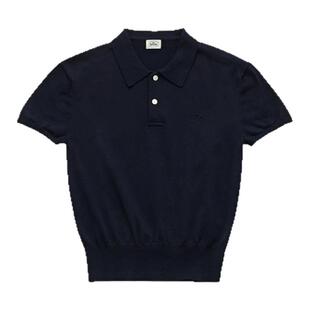 【现货】GROVE EDGE韩国小众八奶气质polo翻领纯棉短袖针织衫女