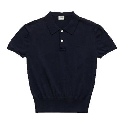 【现货】韩国小众八奶thebarnnet气质polo翻领纯棉短袖针织衫女