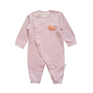 婴儿衣服秋冬装婴幼儿睡衣保暖内衣打底衣斜襟护肚宝宝德绒连体衣