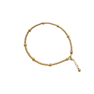 精致高级感/小金豆手链美国14K包金不褪色气质简约金豆手链百搭女