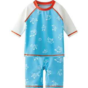 微狮牧尼宝宝泳衣裤儿童分体游泳衣男童女童泳装婴儿泳衣套装防晒