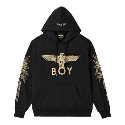 BOYLONDON时尚潮牌连帽套头卫衣街头帅气春季男女同款上衣N04028