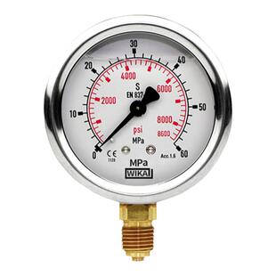 德国进口威卡WIKA压力表EN837-1耐震不锈钢测压液压表真空径向表