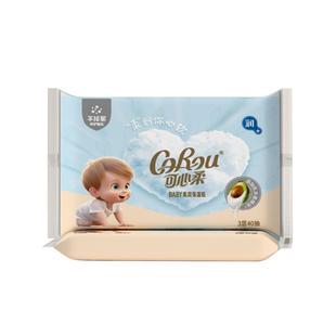【天猫U先试用】可心柔宝宝乳木果云柔巾40抽2包