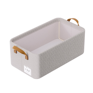 天竺棉布艺家用衣服收纳筐衣柜放衣物裤子整理盒分层神器储物箱子