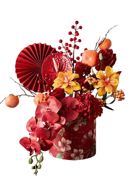 新年氛围布置高级感满满福桶摆件