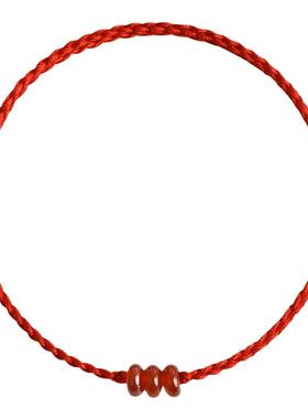 转运珠脚链红绳手链女本命年