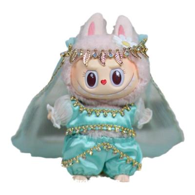 泡泡玛特一代LABUBU马卡龙西装衣服拉布布裙子婚纱娃衣套装服饰