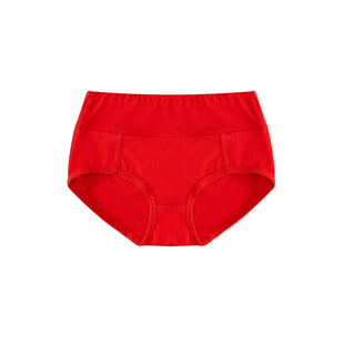 本命年大红色内裤女纯棉裆情侣结婚一对马年鸿运中高腰男女三角裤