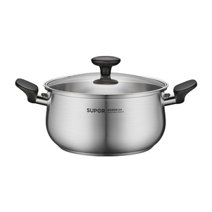 苏泊尔304不锈钢汤锅家用加厚奶锅煮粥锅小煮锅蒸煮锅电磁炉炖锅