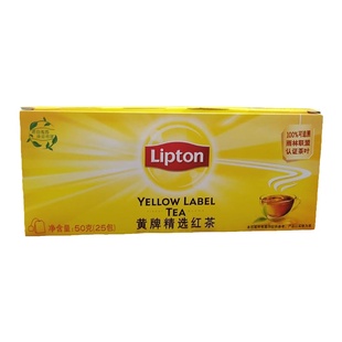 立顿红茶包袋泡茶25包黄牌精选茶叶绿茶茉莉花办公商用茶斯里兰卡
