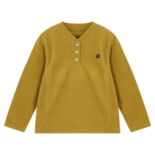 允儿妈女童冬季时尚摇粒绒加绒T恤儿童保暖长袖女孩加厚打底衫潮