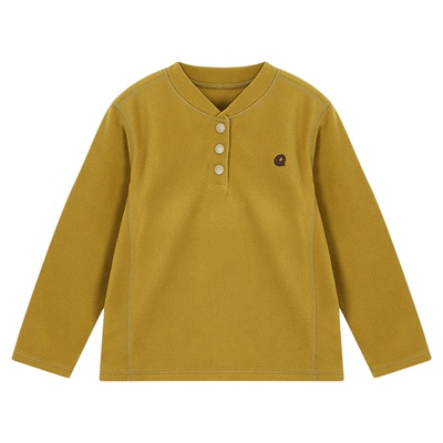 允儿妈女童冬季绣花摇粒绒T恤