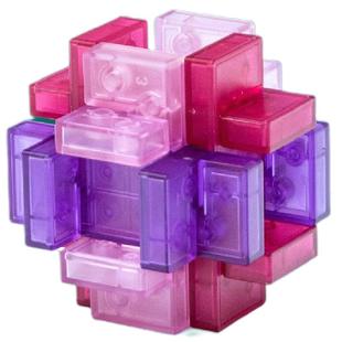 学校科学馆学生创意礼物 三榕透明塑料孔明鲁班锁 三通六通九通锁