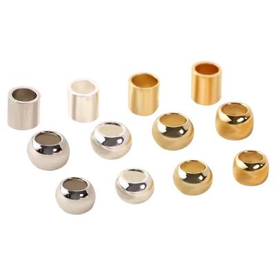 100颗包18K金定位珠收尾扣固定管