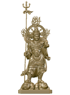 北方财宝天王佛像毗沙门天摆件