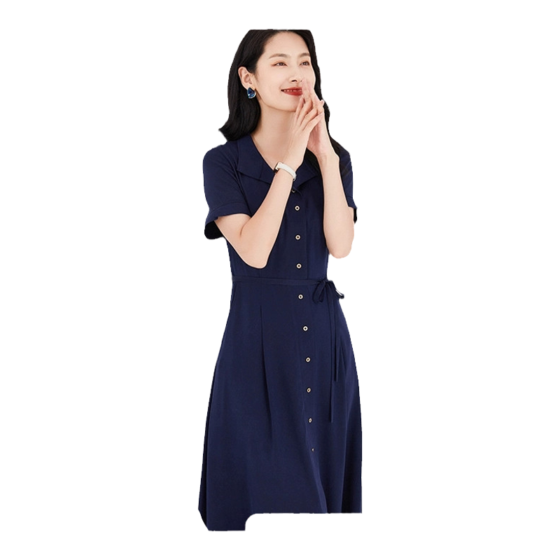 乔万尼真丝连衣裙高级感新款夏季商场同款桑蚕丝妈妈收腰EF2E370