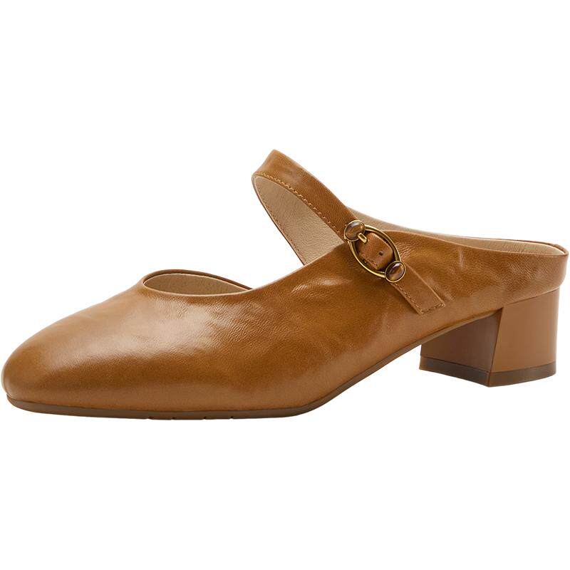 Bata包头凉鞋女2026夏季商场新款时尚通勤羊皮时装凉鞋ABU03BH6