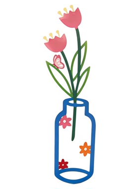 【家居好物】2d平面彩印花瓶装饰客厅桌面摆件玄关摆件2026新款