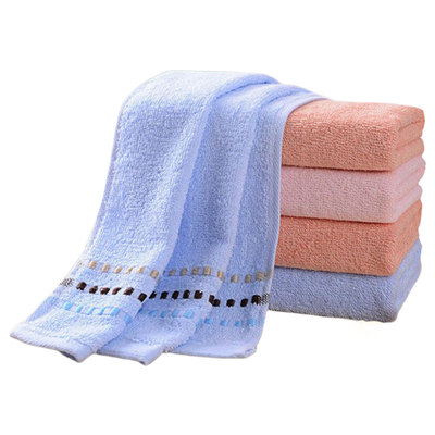 上海414钟牌素螺彩缎全棉毛巾