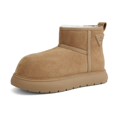 达芙妮雪地靴厚底短靴冬季面包鞋