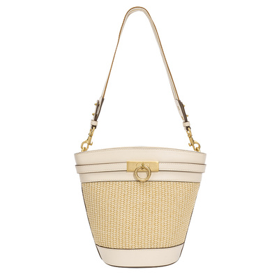 ParisaWang原创牛皮水桶编织