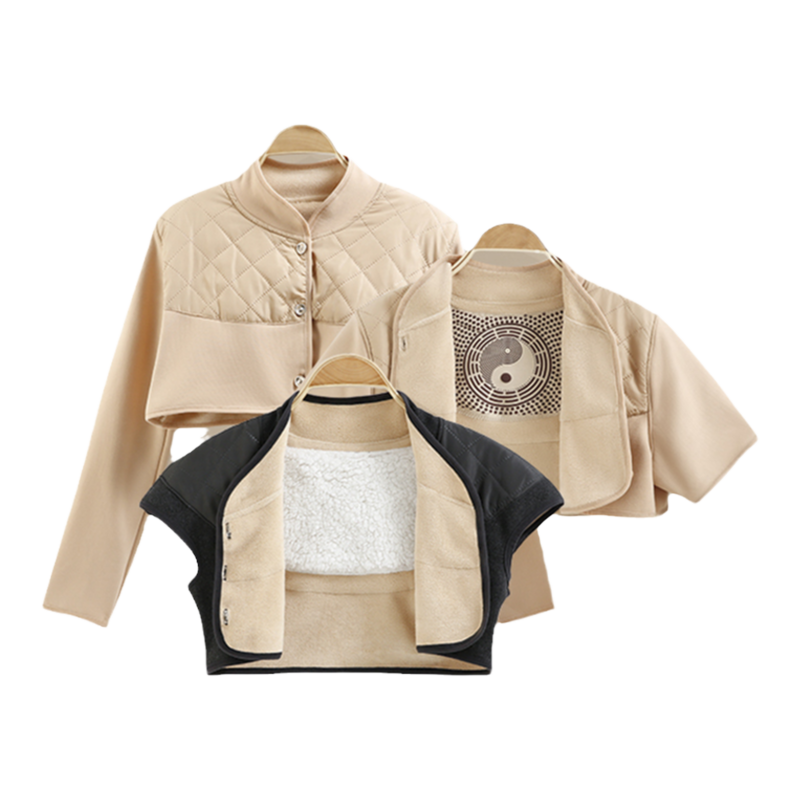 发热护肩膀颈椎坎肩睡觉保暖月子产妇披肩周炎秋冬季加绒防寒神器