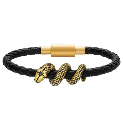 情侣款卷卷蛇足金手串丰全珠宝