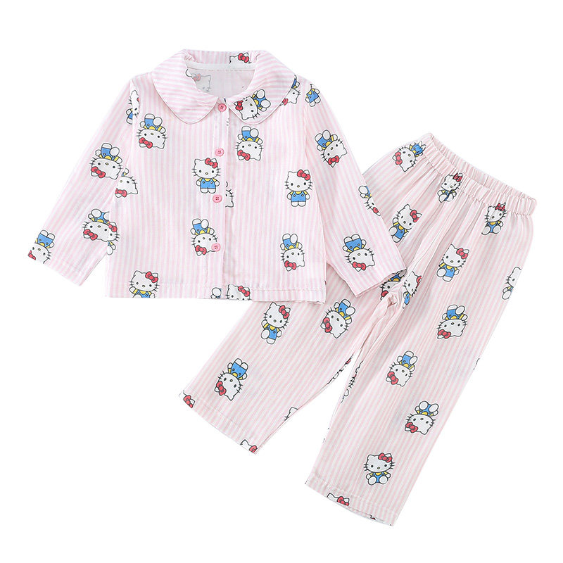 女童春秋HelloKitty睡衣套装