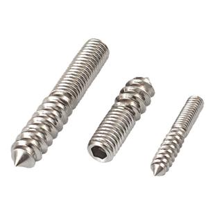 304双头螺栓尖尾螺丝 镀锌双头牙自攻螺丝家具沙发楼梯螺杆M4-M12