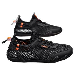 回力男鞋夏季透气网鞋男士网面休闲运动软底潮防臭镂空开车工作鞋