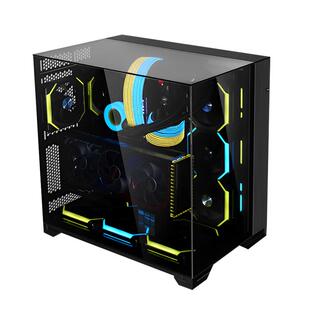 联力包豪斯VISION镜面版海景房游戏电竞台式机机箱三面玻璃无立柱