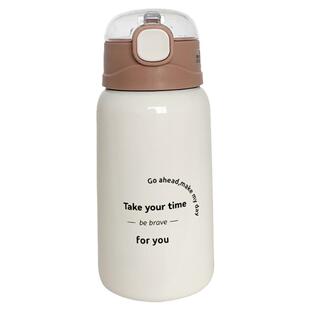 简约保温杯女生带吸管高颜值水杯不锈钢小巧便携2025新款学生杯子