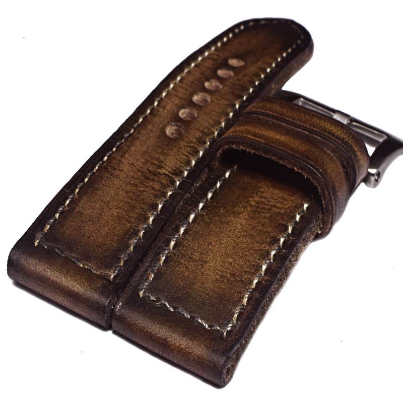 MC适用于沛纳海表带真皮手工定制做旧复古柔软男女款 PAM382 441