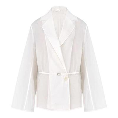 CONCISE-WHITE大翻领薄款西装