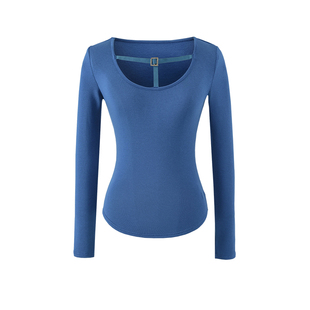 YoungGirlDay 纯欲辣妹性感胸前绑带镂空修身显瘦长袖打底T恤上衣