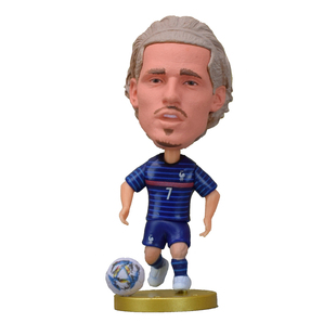 足球公仔手办玩偶模型饰品可爱个性 法国队法兰西 姆巴佩格里兹曼