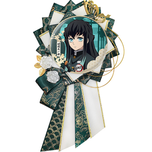 鬼灭之刃徽章炭治郎祢豆子善逸伊之助周边75mm双闪吧唧痛包装饰物