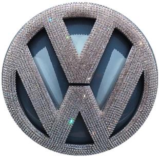 镶钻新大众途观L途昂途岳POLO凌渡甲壳虫车标水钻改装饰车贴钻石